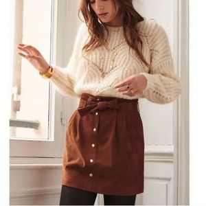 Sezane mini leather skirt